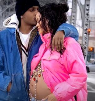Samantha Fenty sister Rihana with her partner A$AP Rocky flaunting her pregnancy.